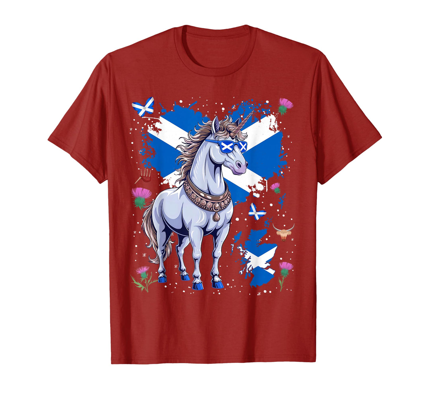 Scottish Unicorn Flag Outfit Idea For Kids Scotland Unicorn T-Shirt
