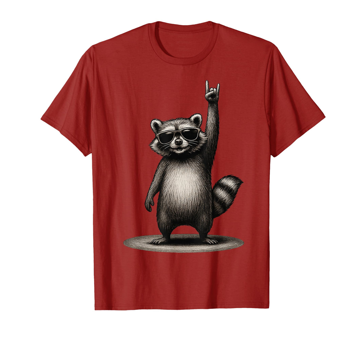 Retro Raccoon Rock On Music Funny Gifts Men Women Boy Girl T-Shirt