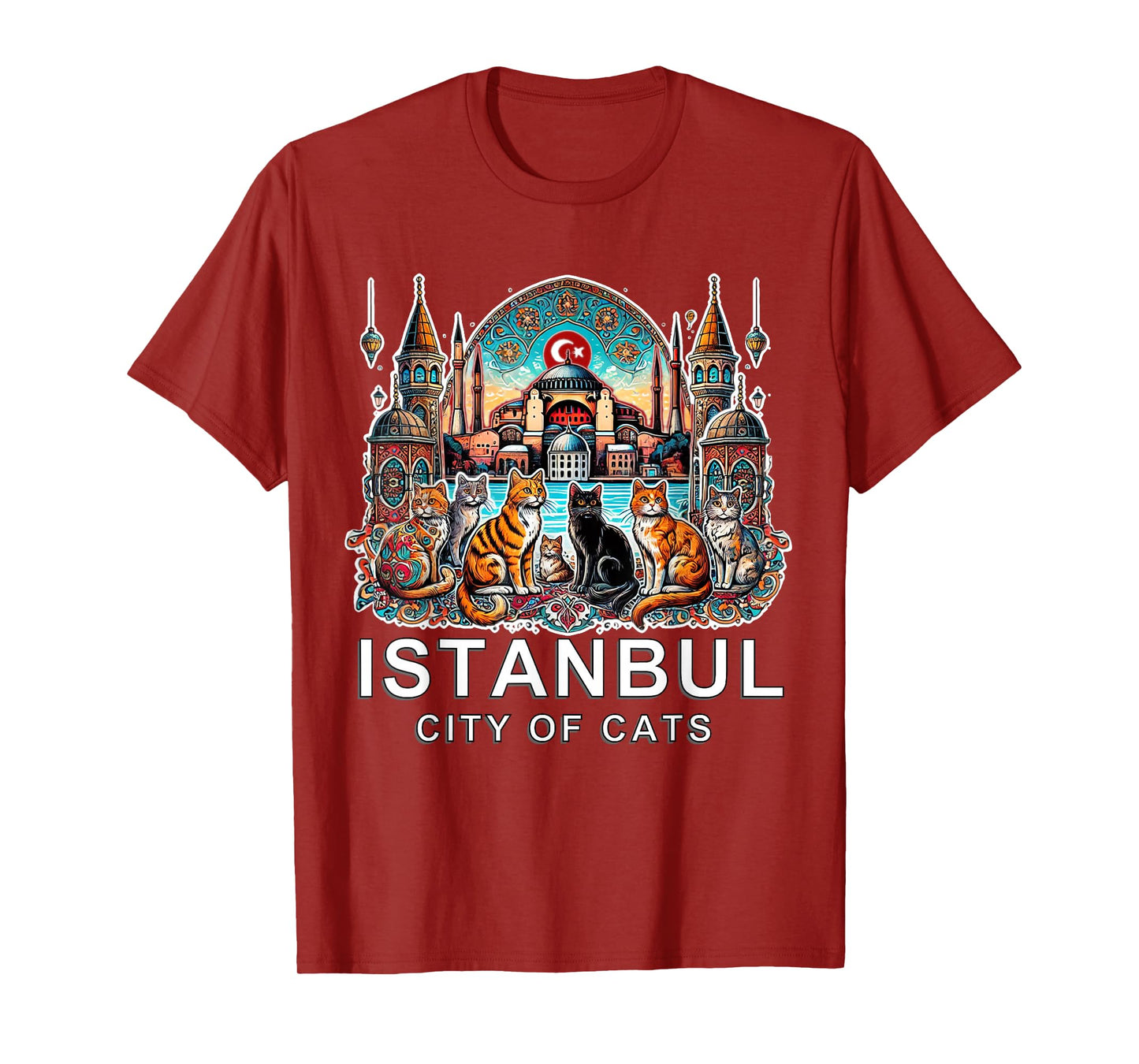 Istanbul, Turkey - City of Cats II - in Turkish White T-Shirt