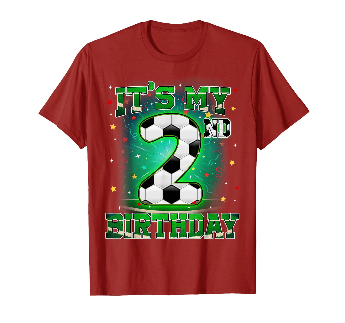 Its My 2nd Birthday Boys Soccer 2 Years Old Party Matching T-Shirt
