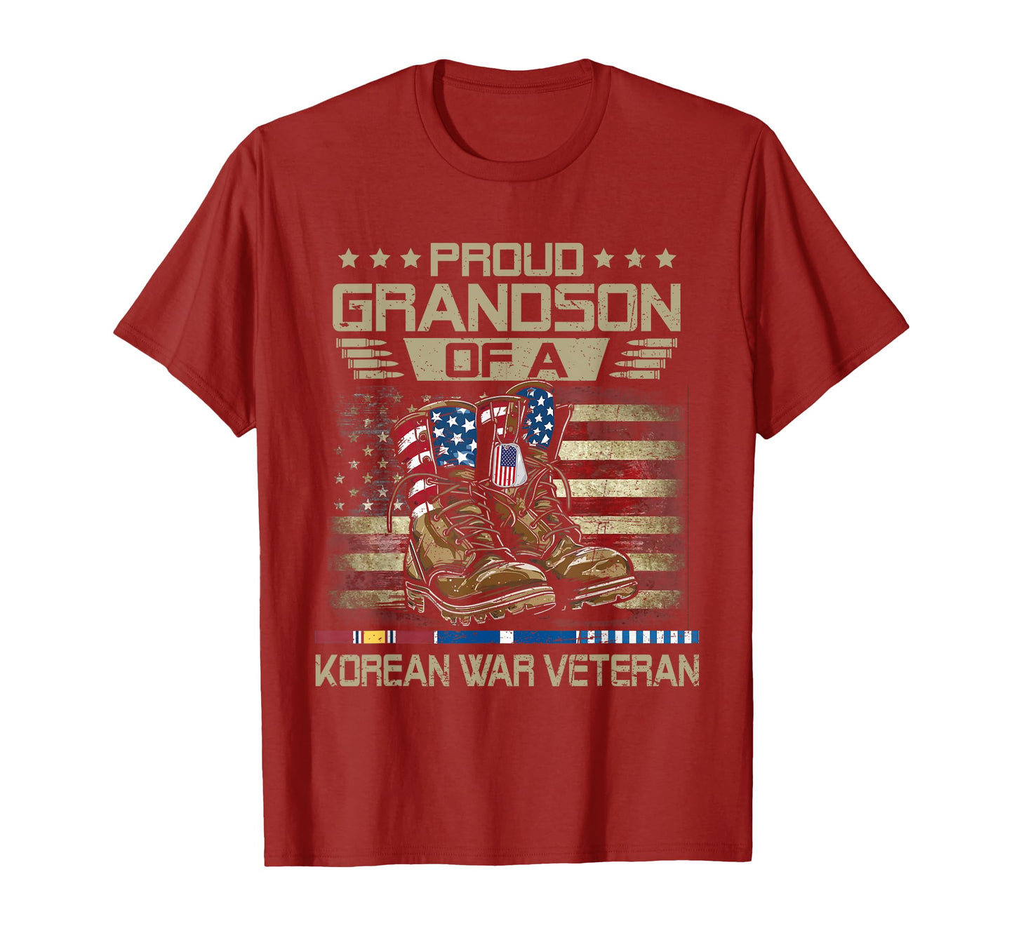 Proud Grandson Of US Korean War Veteran Family Matching T-Shirt