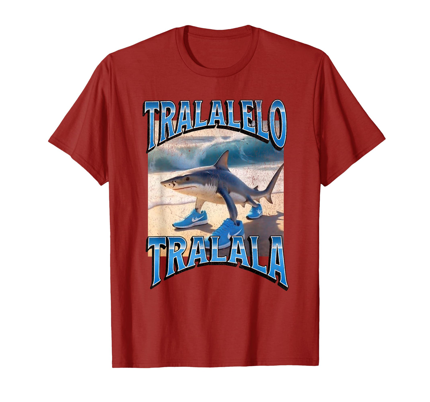 Tralalelo Tralala Funny Shark Italian Brainrot Meme Graphic T-Shirt