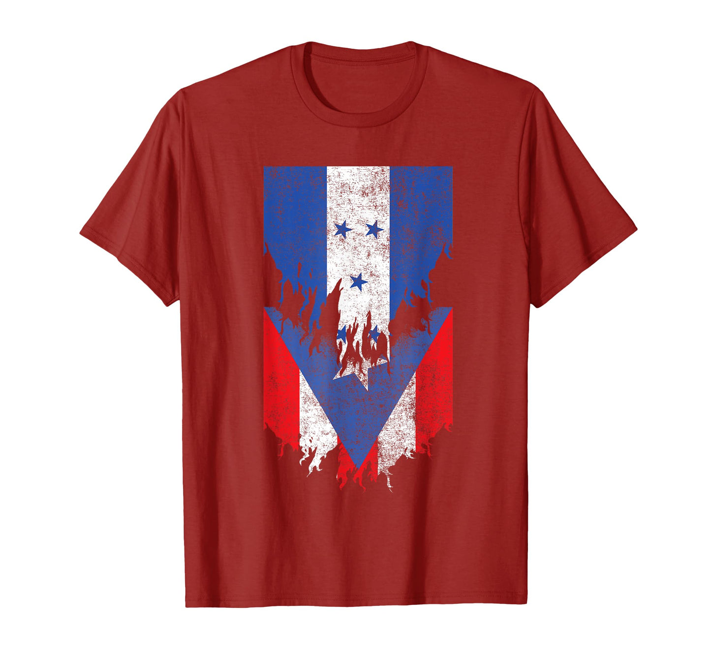 Honduran Puerto Rican Flags Ripped Torn Honduras Puerto Rico T-Shirt