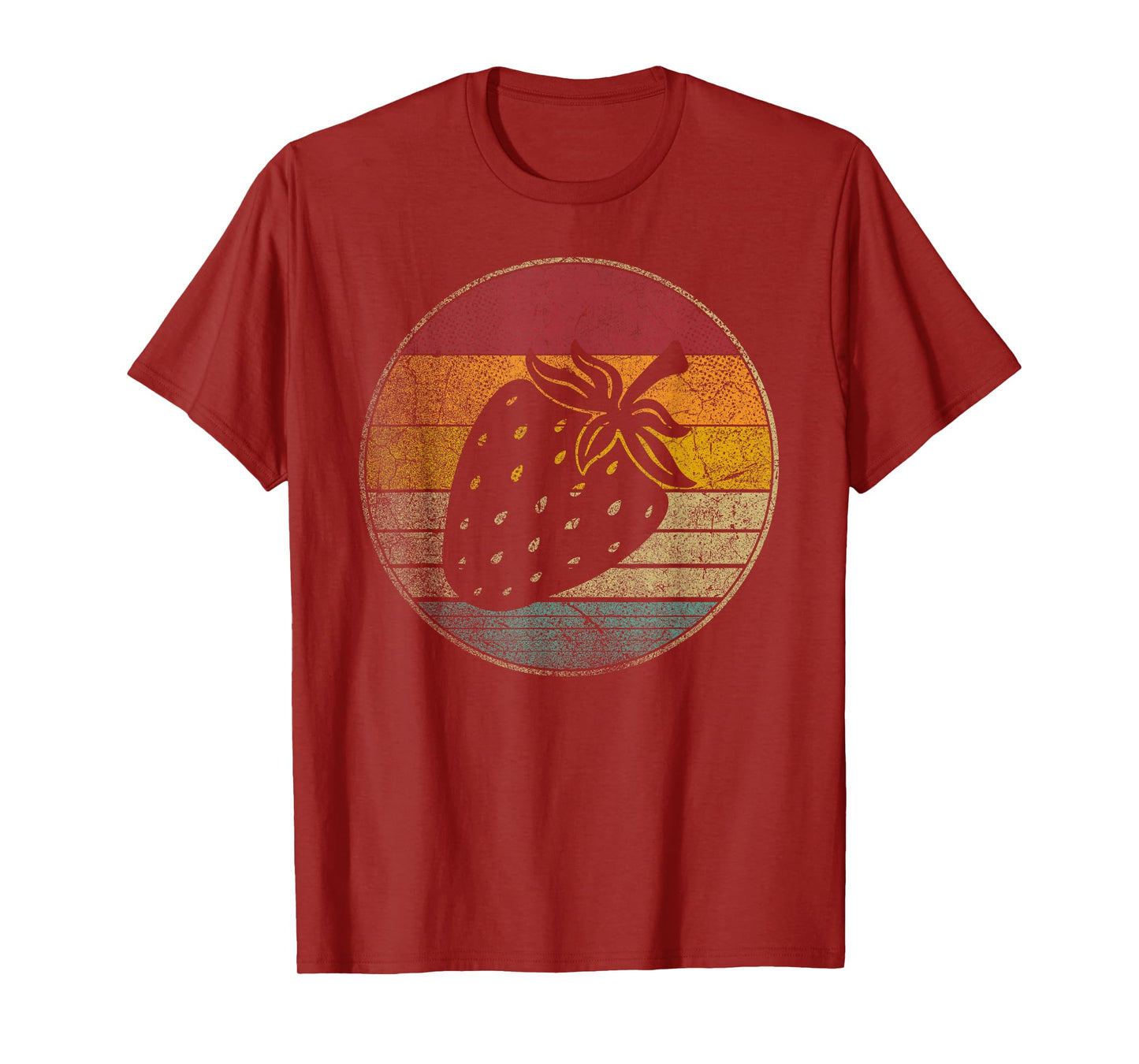 Strawberry Fruit Vintage Festival Distressed Retro 70s Gift T-Shirt