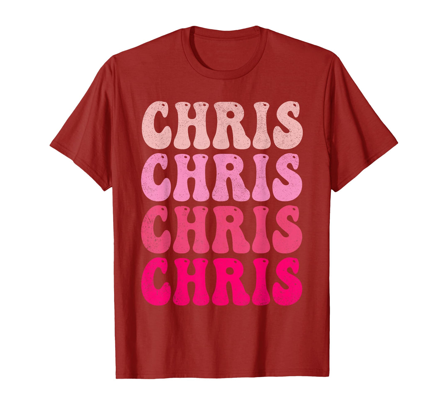 Groovy Chris First Name Personalized I Love Chris Tees Meme T-Shirt