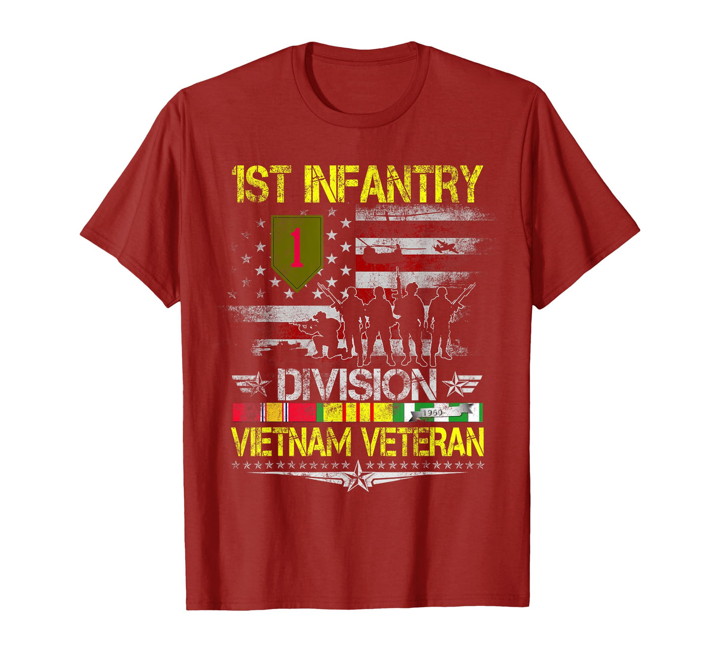 1st Infantry Division Vietnam Veteran Military Veterans Day T-Shirt