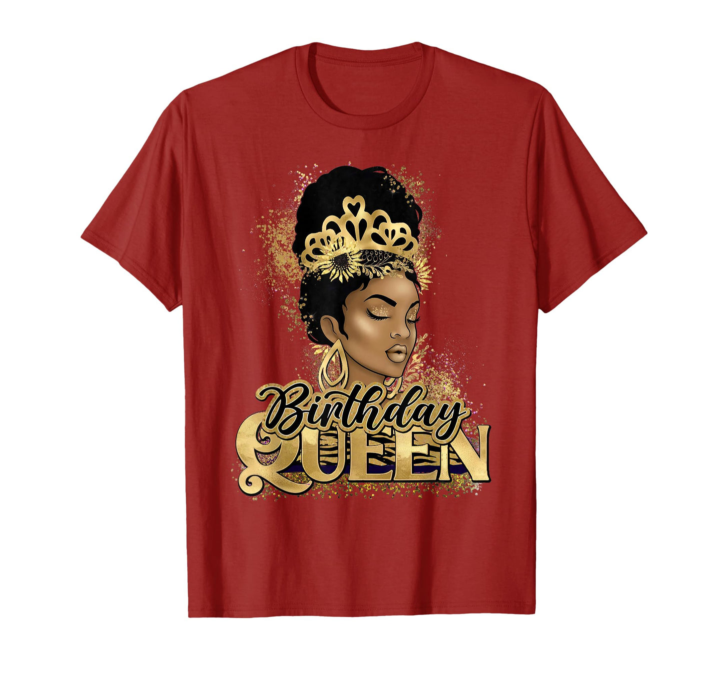 Birthday Queen African American Black Woman T-Shirt