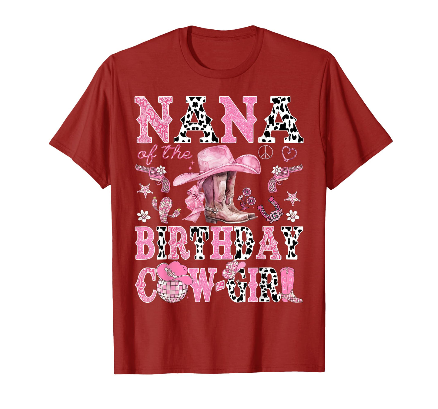 Nana Of The Birthday CowGirl Rodeo Nana Western T-Shirt