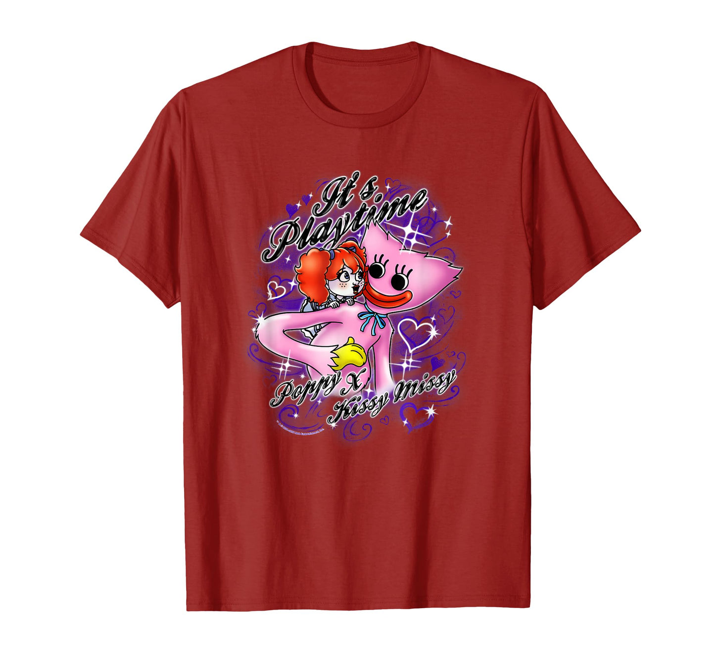 Poppy Playtime It's Playtime Poppy X Kissy Missy Airbrush T-Shirt