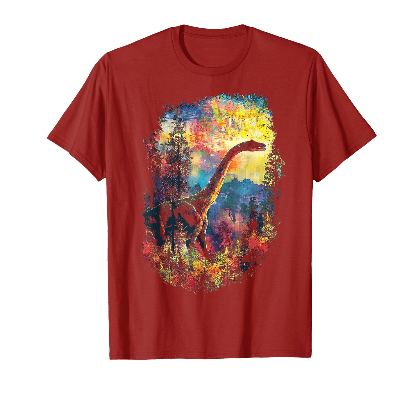 Apatosaurus Dinosaur Motif Artwork Apatosaurus T-Shirt