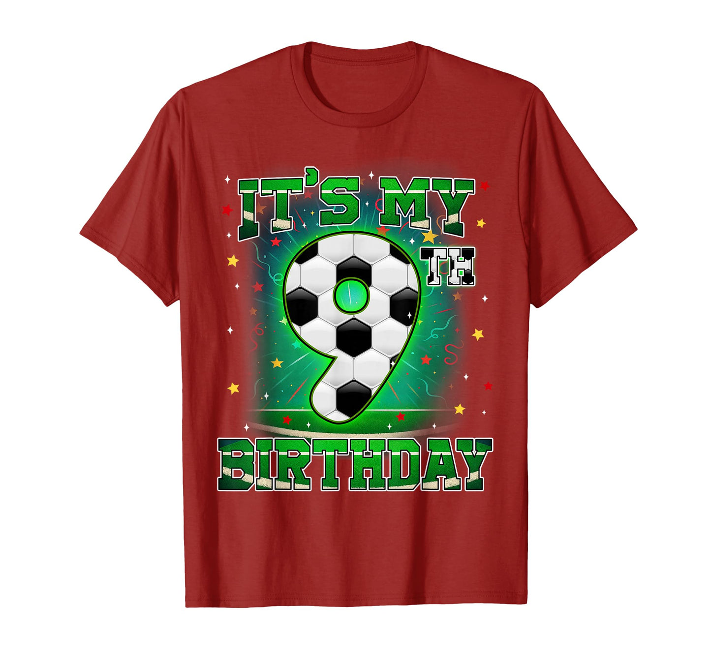 Its My 9th Birthday Boys Soccer 9 Years Old Party Matching T-Shirt