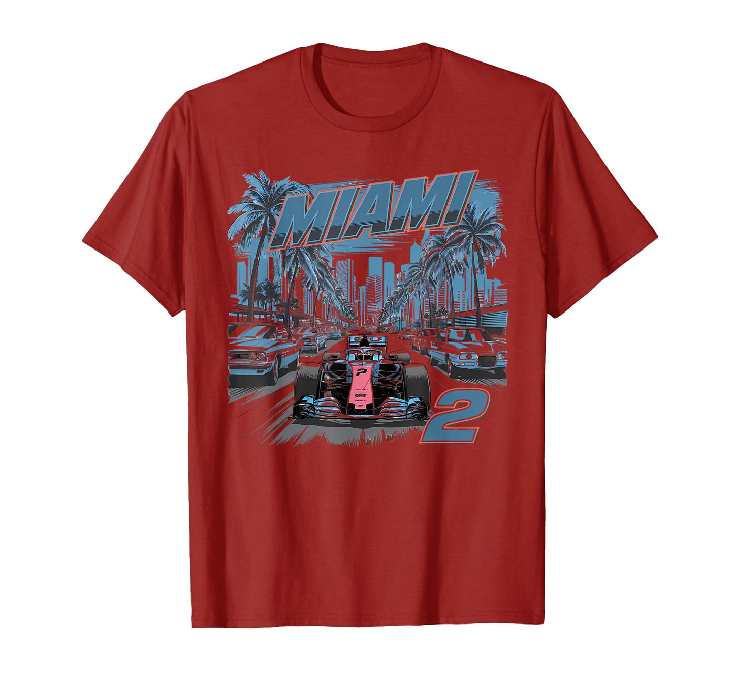 Miami Racing Gifts Men Women Race Car Racer Driver T-Shirt