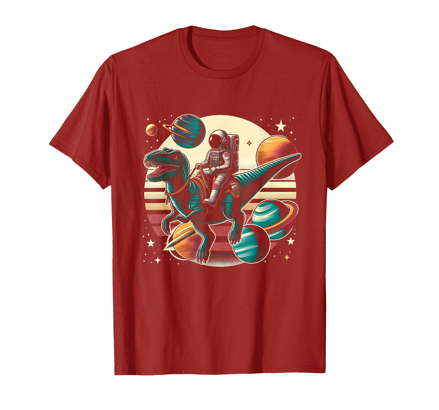 Astronaut T Rex Space Dinosaur Women Men Kids Birthday Funny T-Shirt