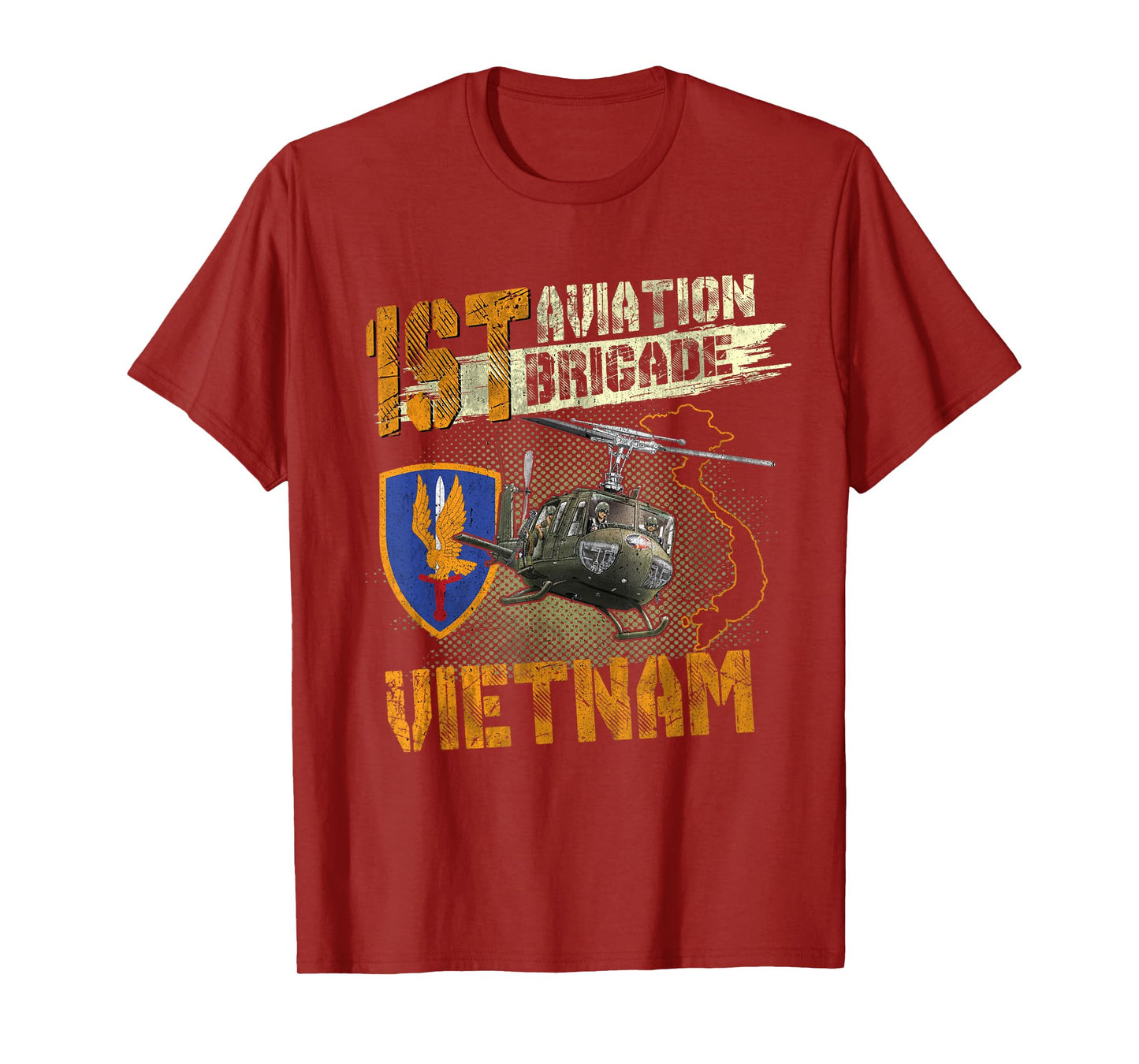 1st Aviation Brigade Vietnam Veteran Pilot Door Gunner T-Shirt