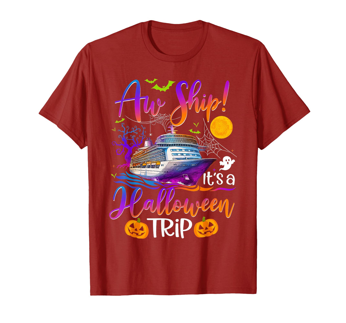 Aw Ship Halloween Family Cruise Crew Family Vacation Trip T-Shirt