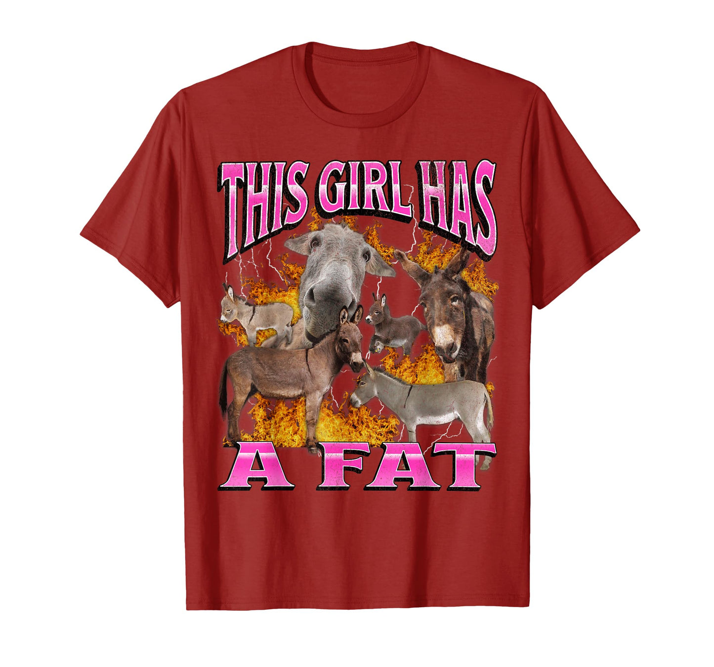 This Girl Funny Offensive Donkey Meme Bootleg Graphic T-Shirt