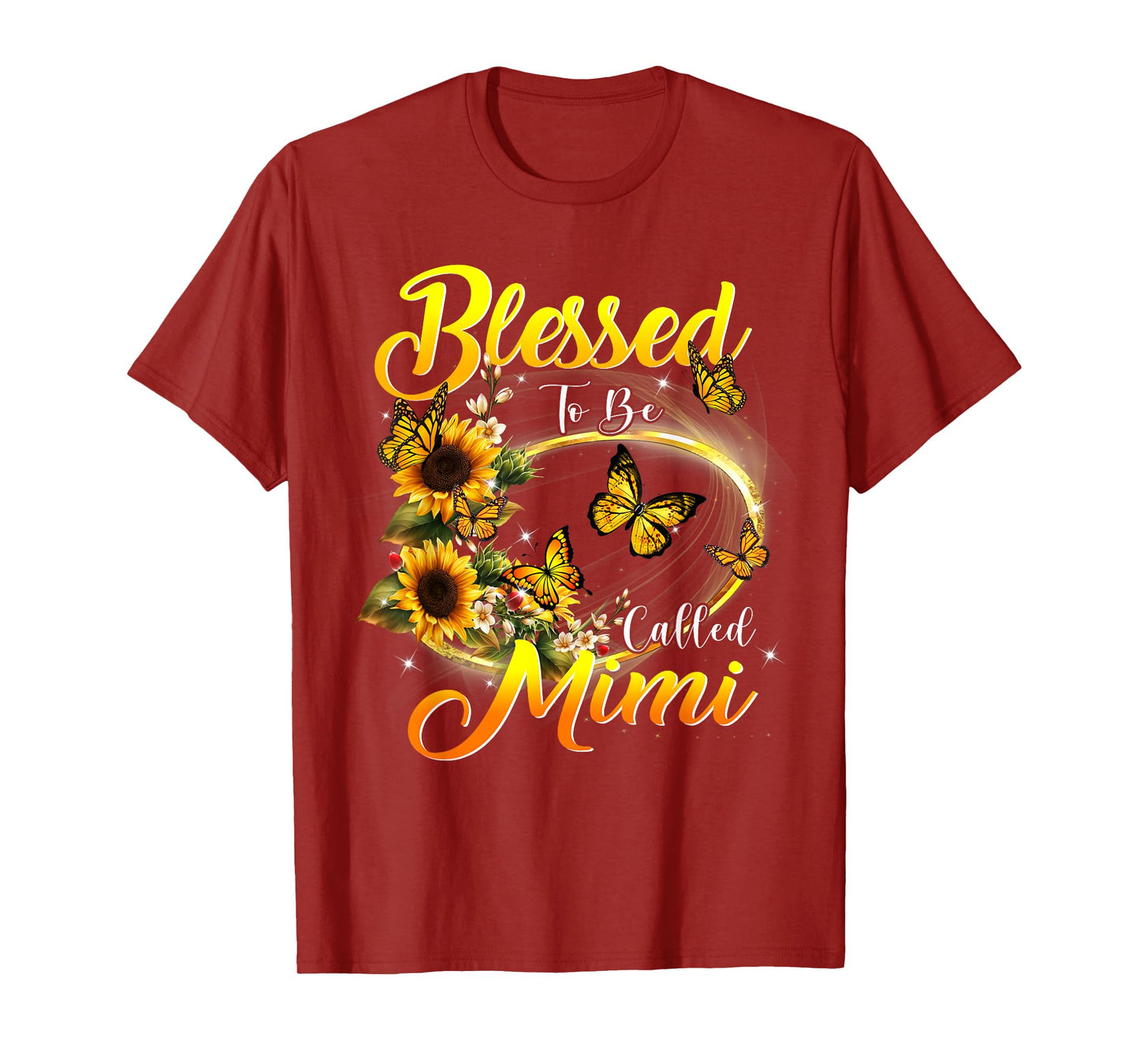 Blessed to be called Mimi Shirt Sunflower Lovers Grandma T-Shirt