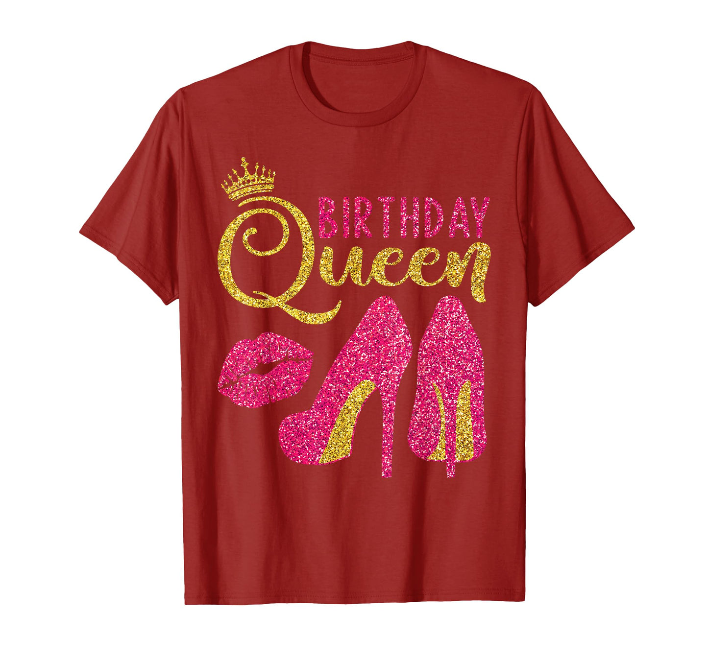 Birthday Queen Crew High Heels Women Girls Birthday Squad T-Shirt