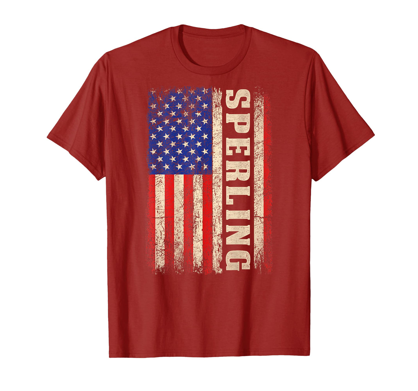 SPERLING Last Name - SPERLING Name American Flag (Back) T-Shirt
