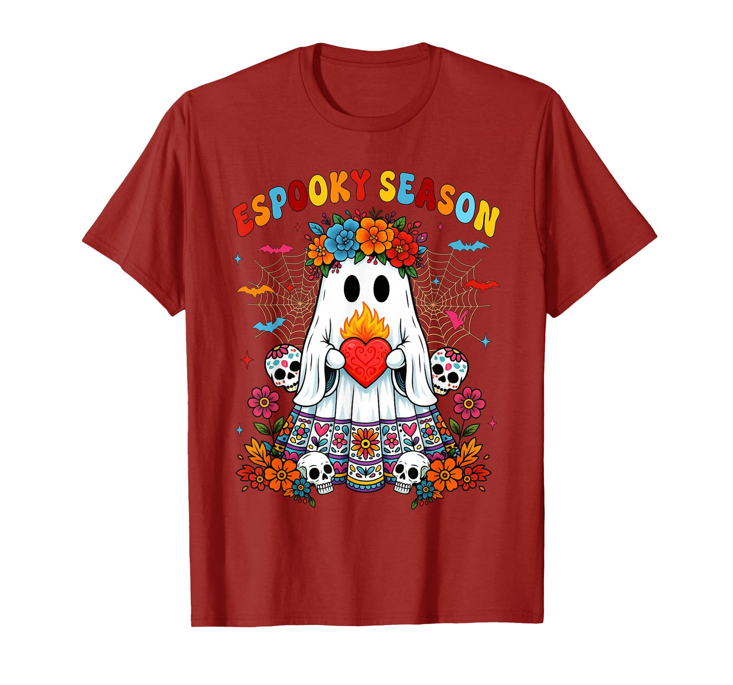 Espooky Season Day of The Dead Mexican Halloween Ghost Women T-Shirt