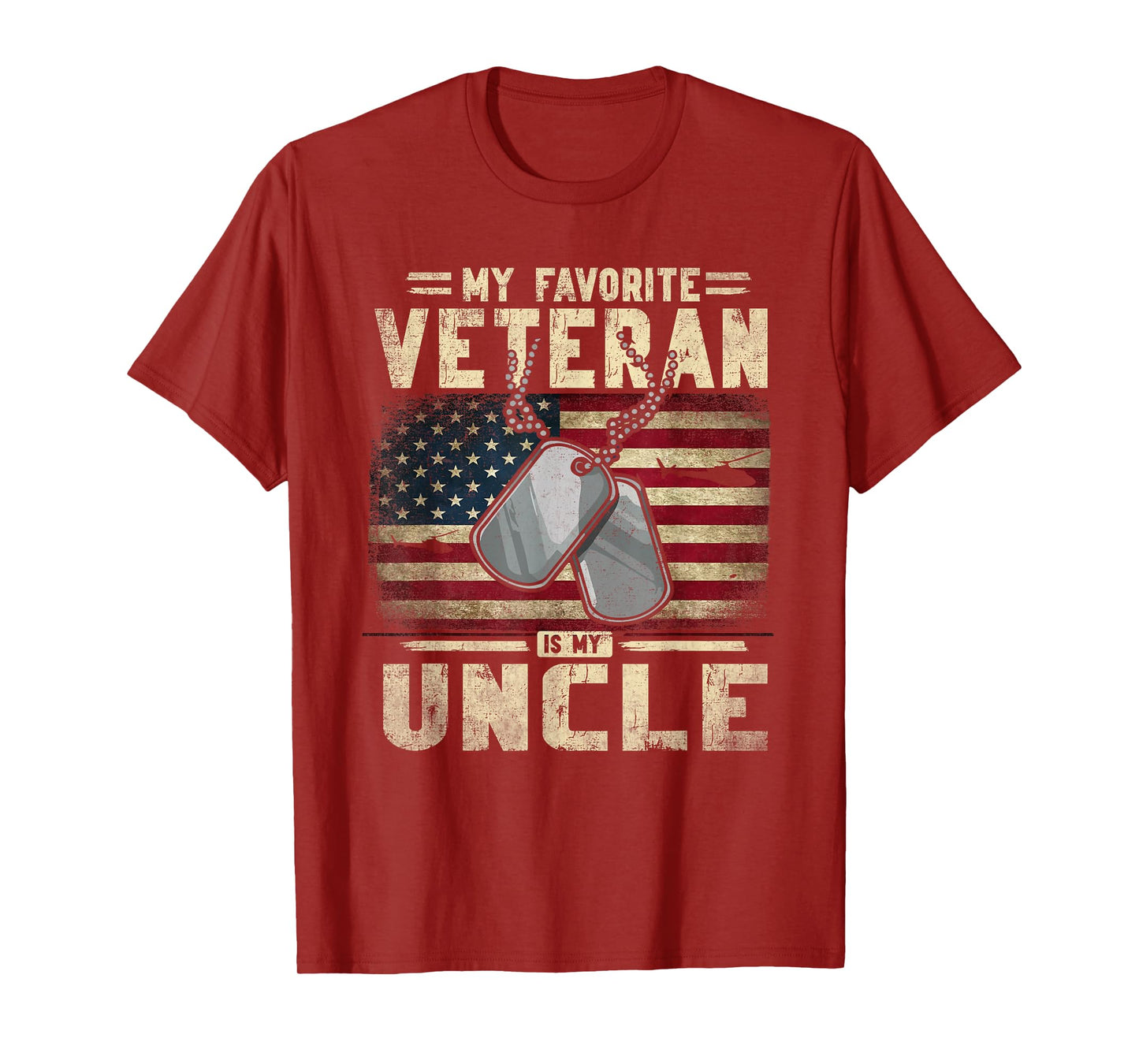Veterans Day My Favorite Veteran Is My Uncle Patriotic T-Shirt