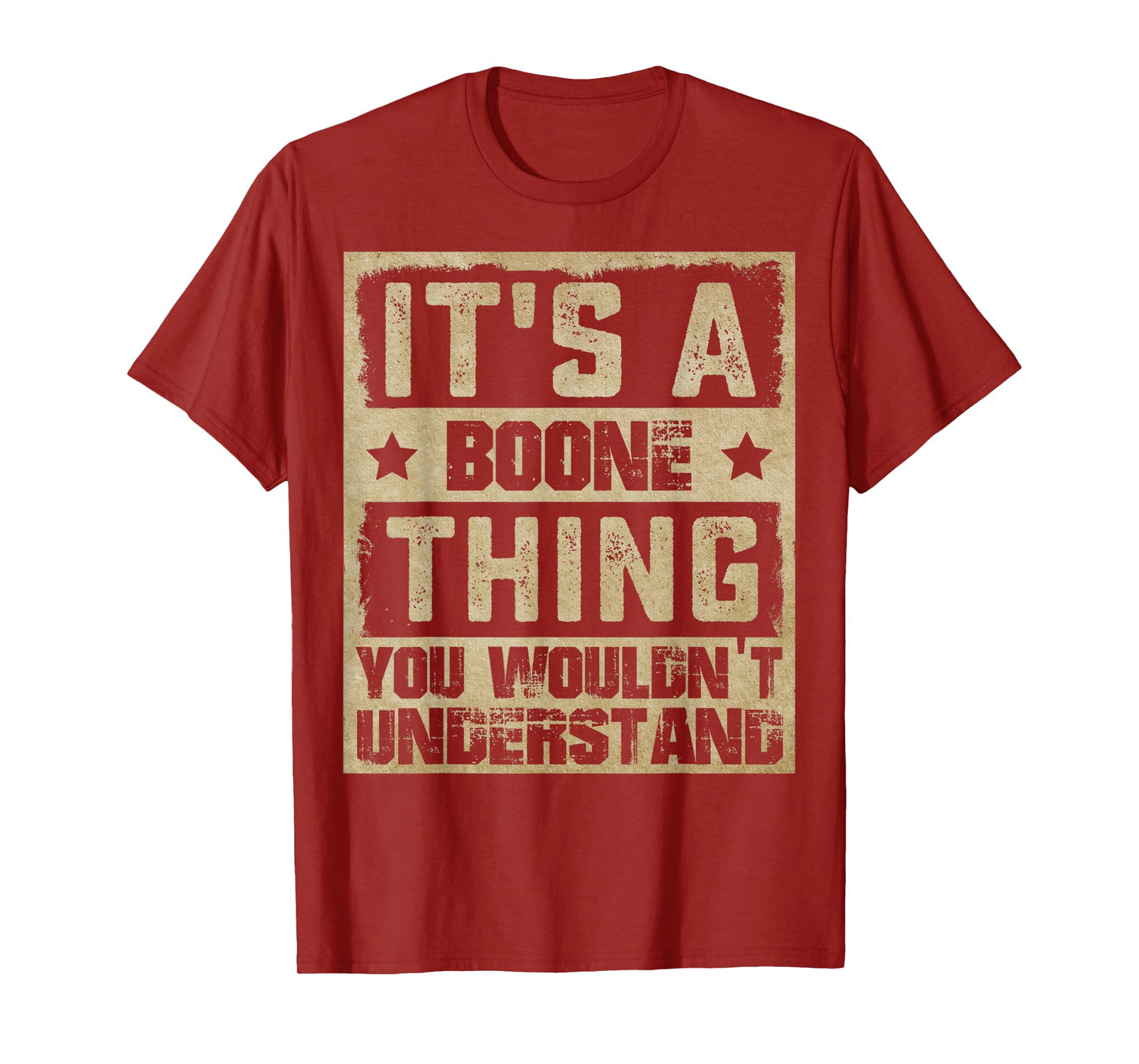 Boone Family Name I Love Boone Personalized Vintage T-Shirt