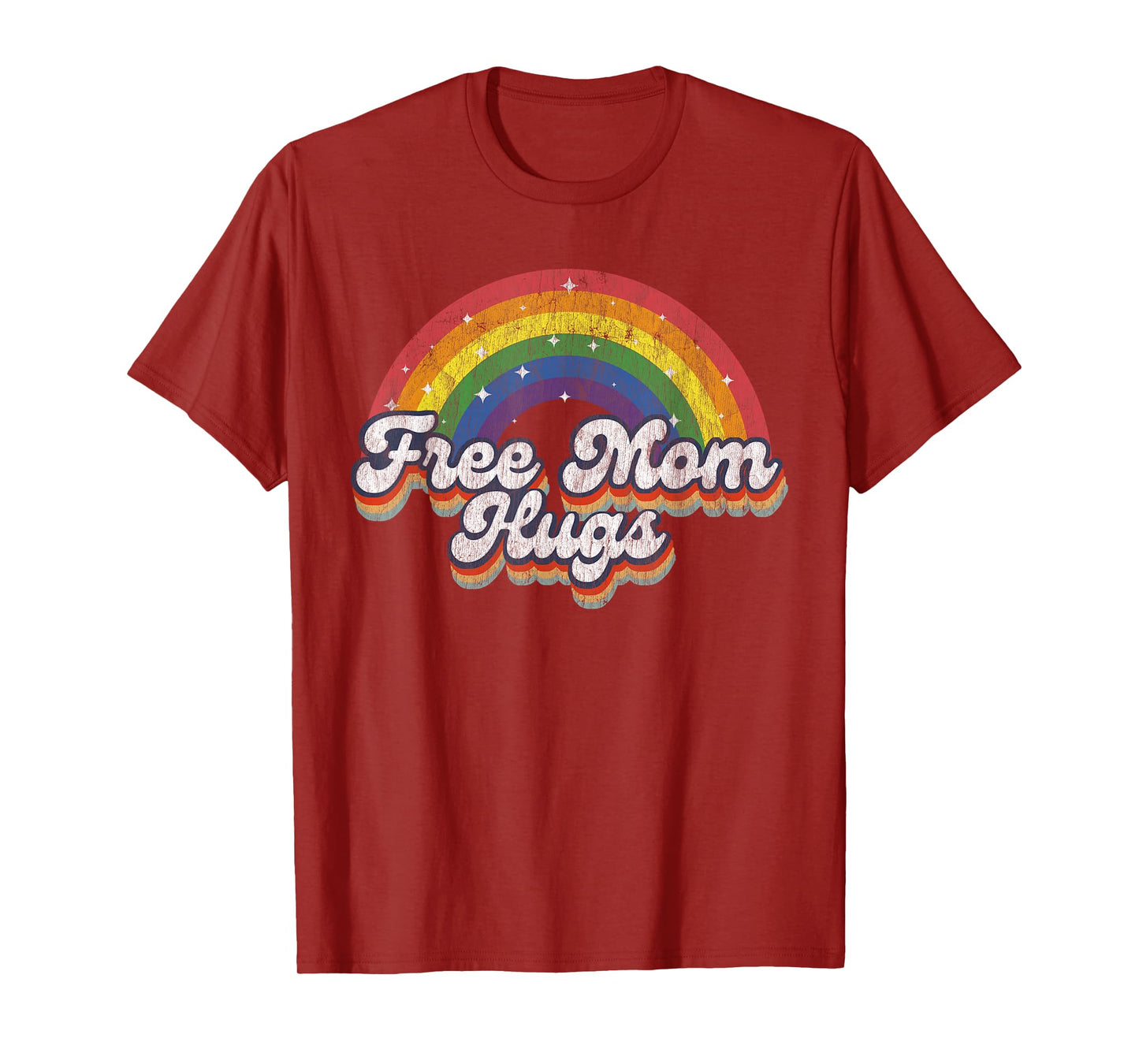 Free Mom Hugs Rainbow Heart LGBT Flag LGBT Pride Month T-Shirt
