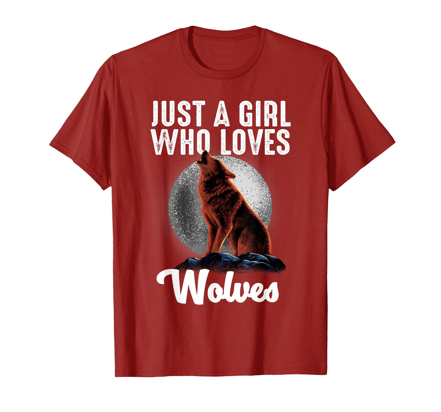 Cute Wolf Art for Women Girls Howling Wolves Wolf Lover T-Shirt
