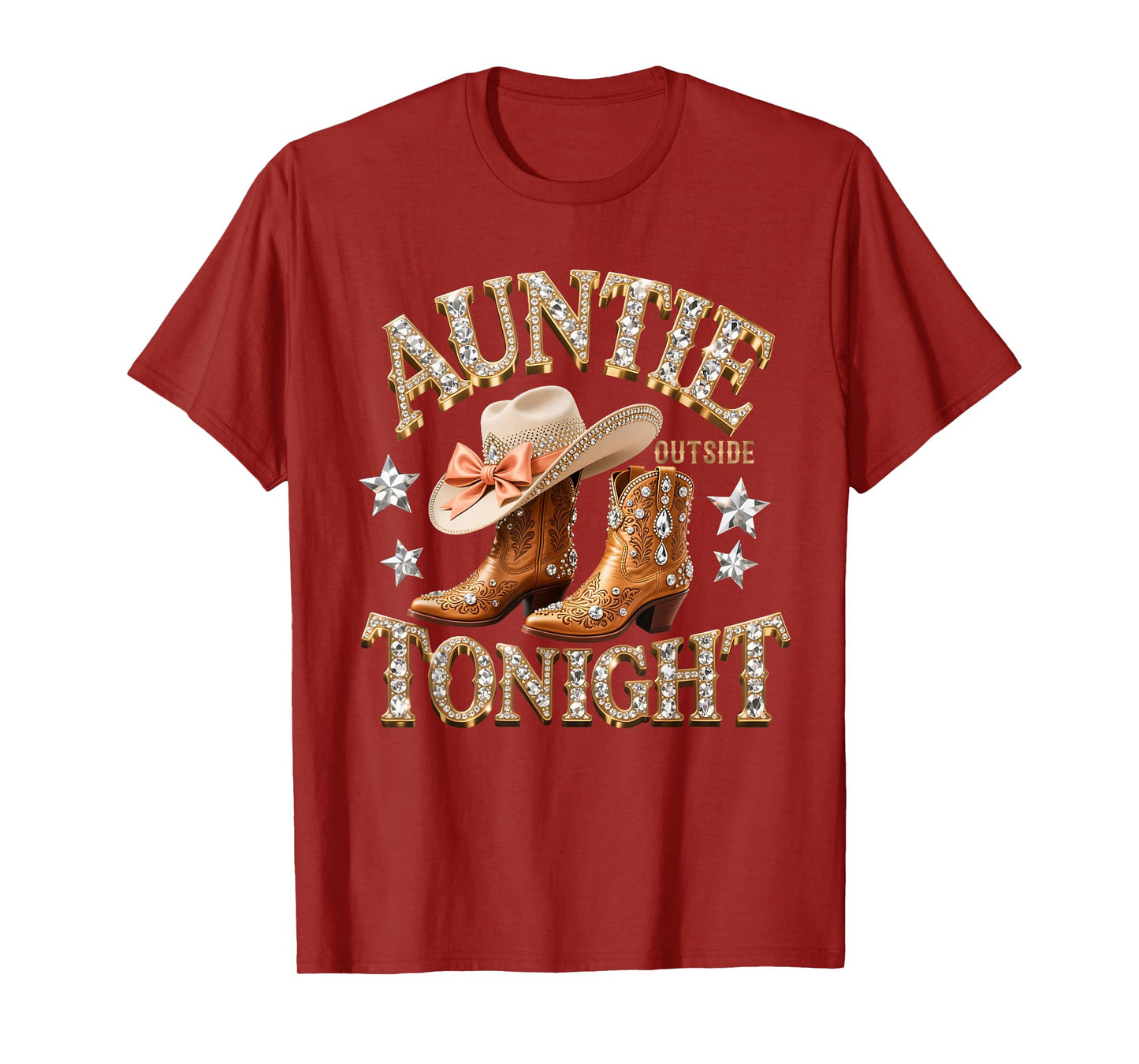 Vintage Auntie Western Boots Cowgirl Rodeo Queens T-Shirt