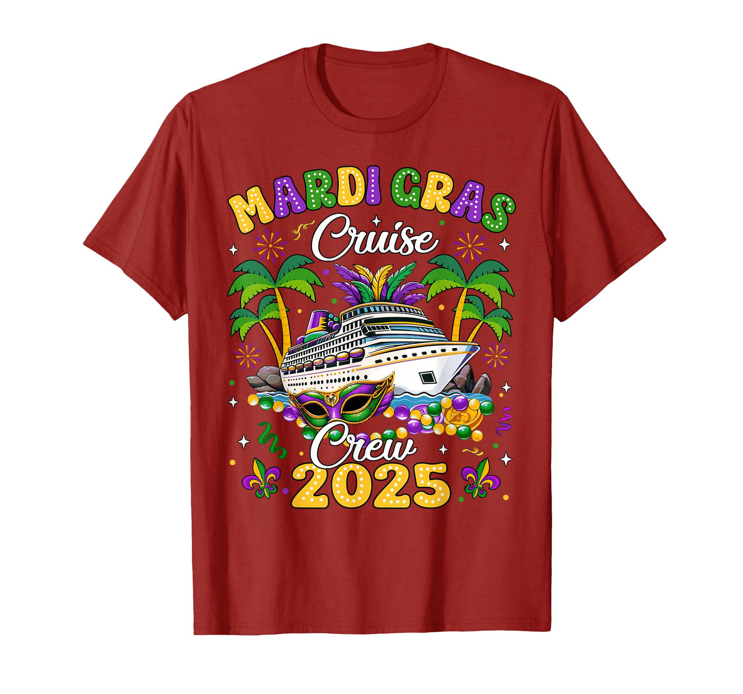 Mardi Gras Cruise Crew 2025 Trip New Orleans Family Matching T-Shirt