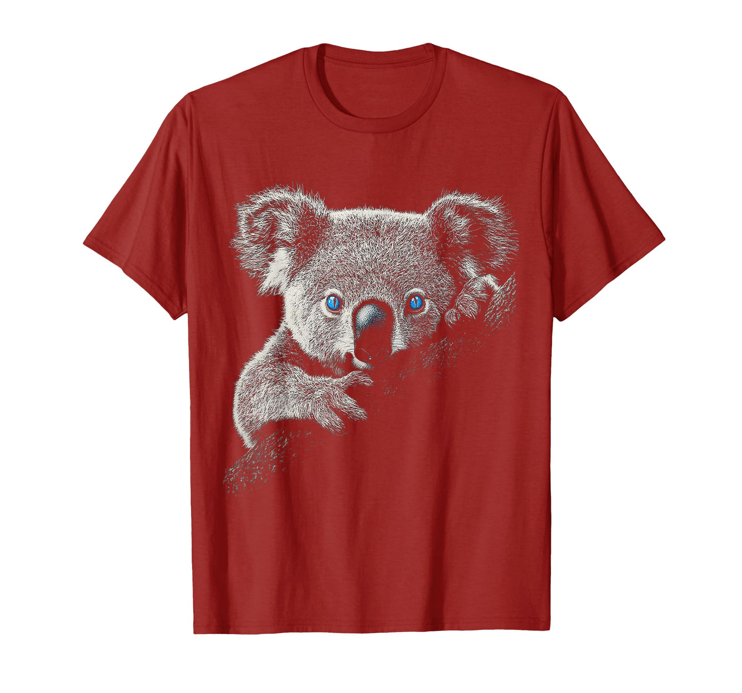 Koala Cute Face Print Animal Lover Motif Blue Eyes Art Koala T-Shirt