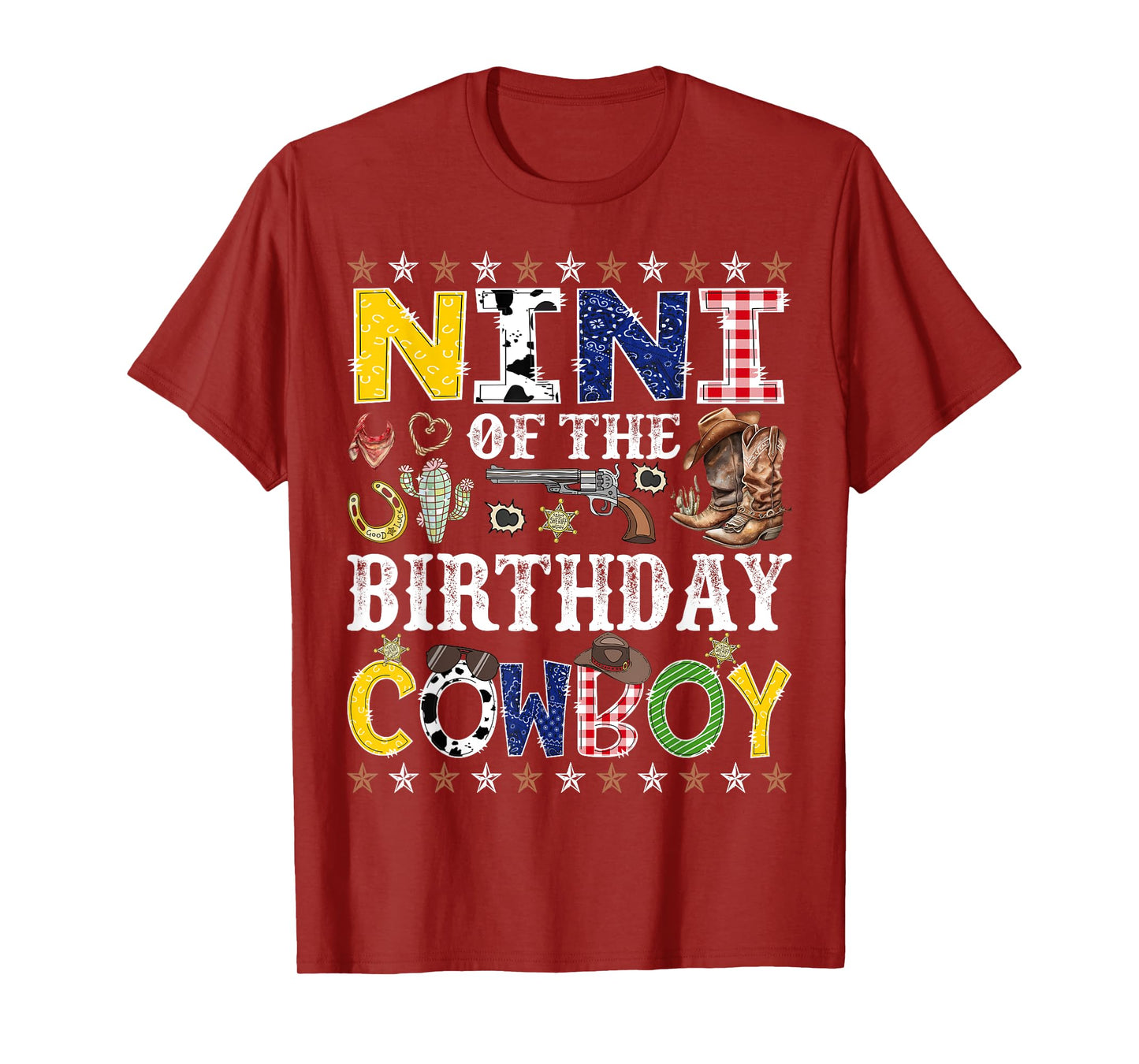 Nini Of The Birthday Cowboy Western Rodeo Nini T-Shirt