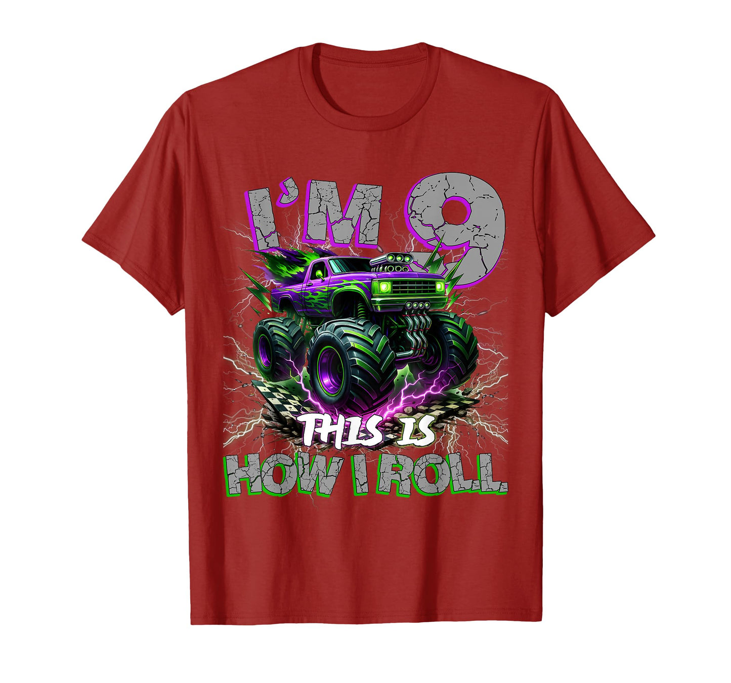 Im 9 Years Olds Monster Truck 9th Birthday Boy Gifts Outfit T-Shirt