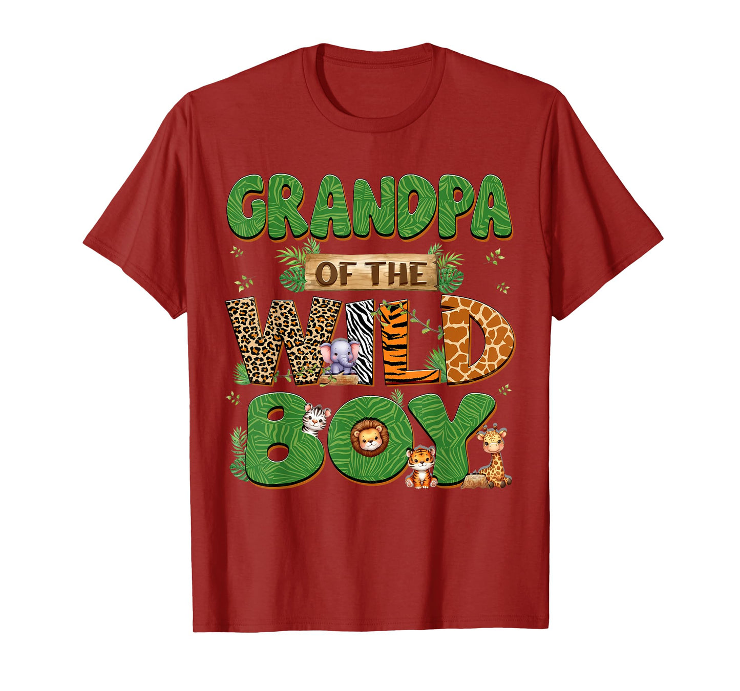 Grandpa Of The Birthday Boy Wild One Family Matching Party T-Shirt