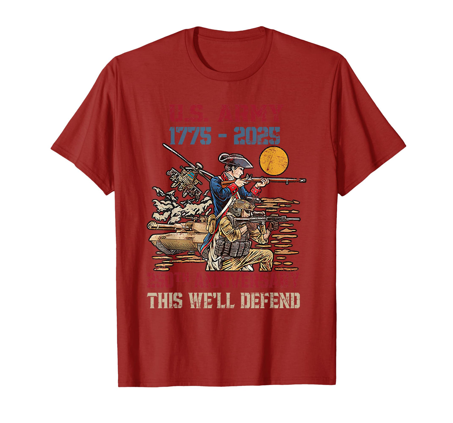 United States Army 1775-2025 250th anniversary we defend T-Shirt