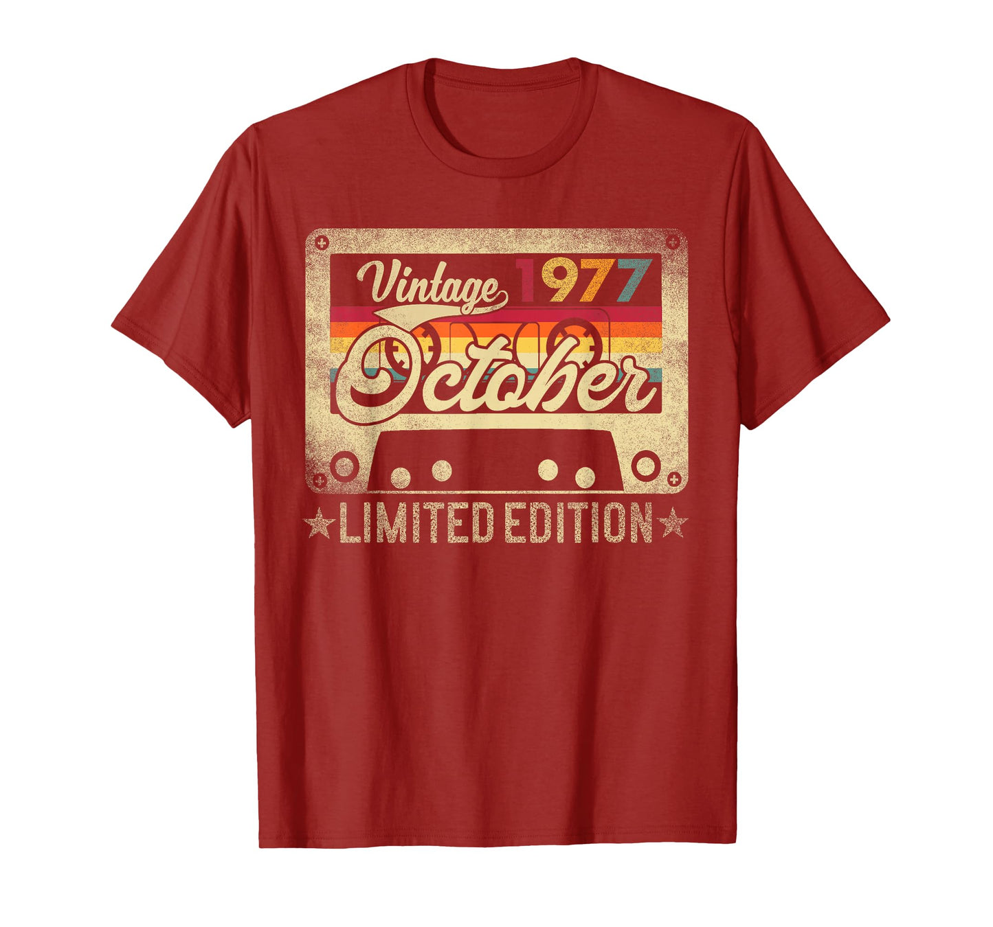 Retro - October 1977 48th Birthday 48 Years Old - Men Women T-Shirt