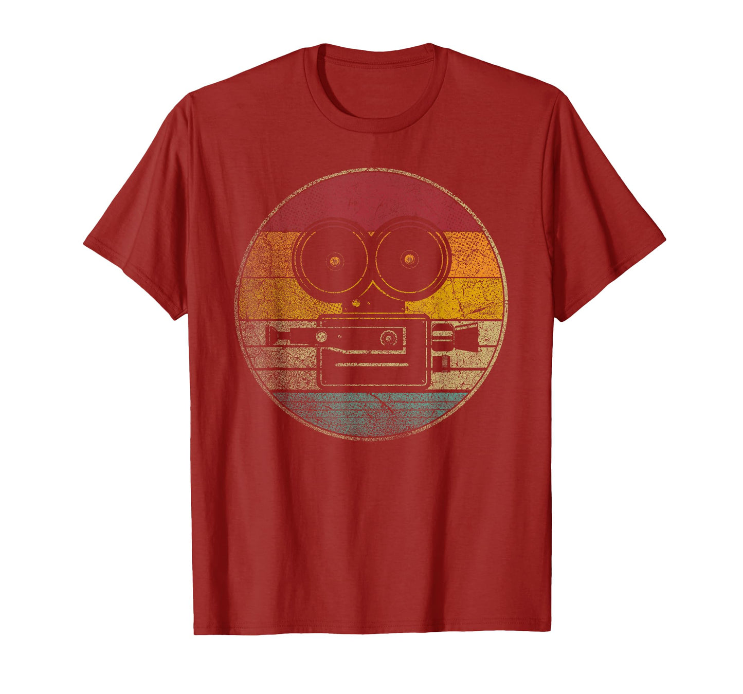 Movies Camera Motion Pictures Cinephile Vintage Retro T-Shirt