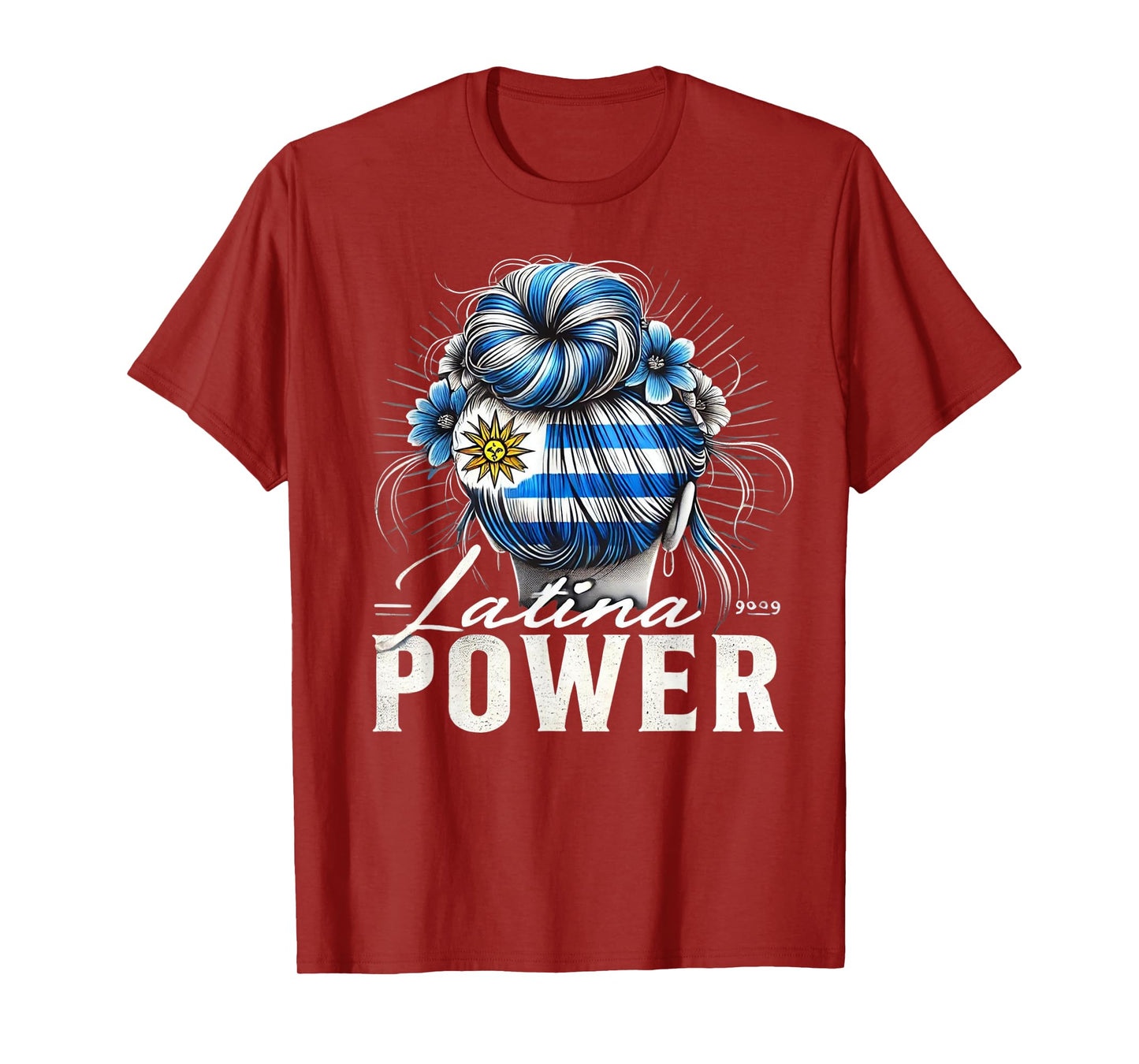 Hispanic Heritage Month Latina Power Uruguay Flag Women T-Shirt