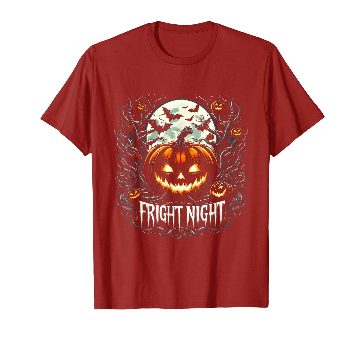 Halloween Pumpkin Jack O Lantern Face Fright Night T-Shirt