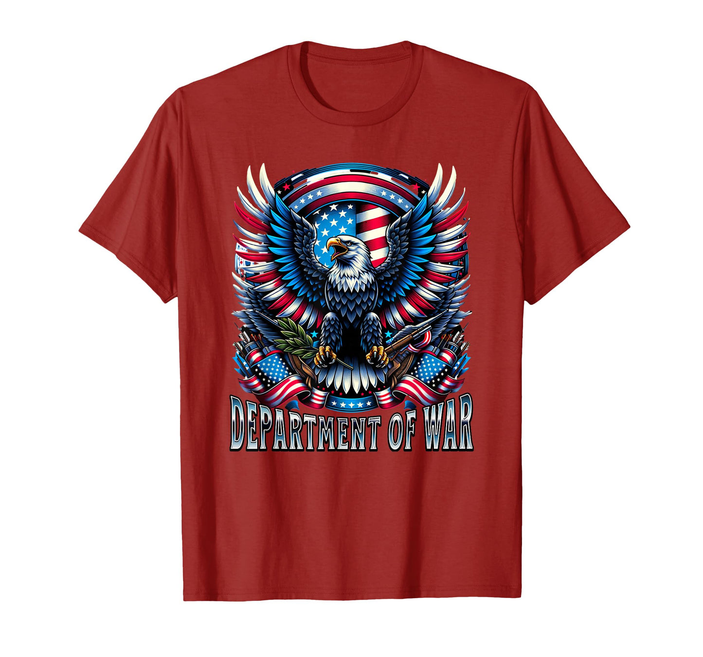 Department of War USA American Flag and Eagle Pride T-Shirt