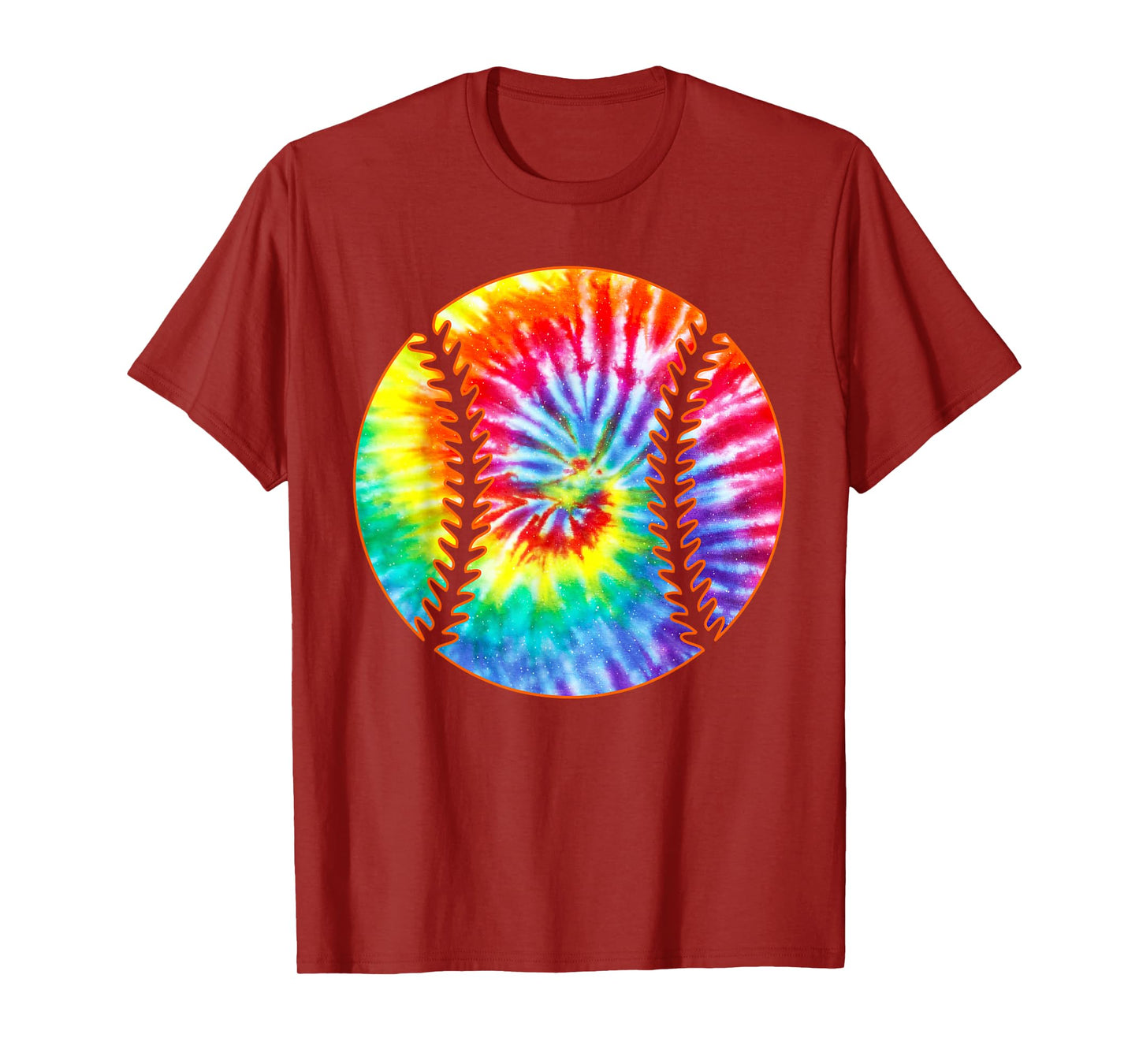 Tie Dye Colorful Baseball Lover Player Cute Tie Dye Baseball T-Shirt