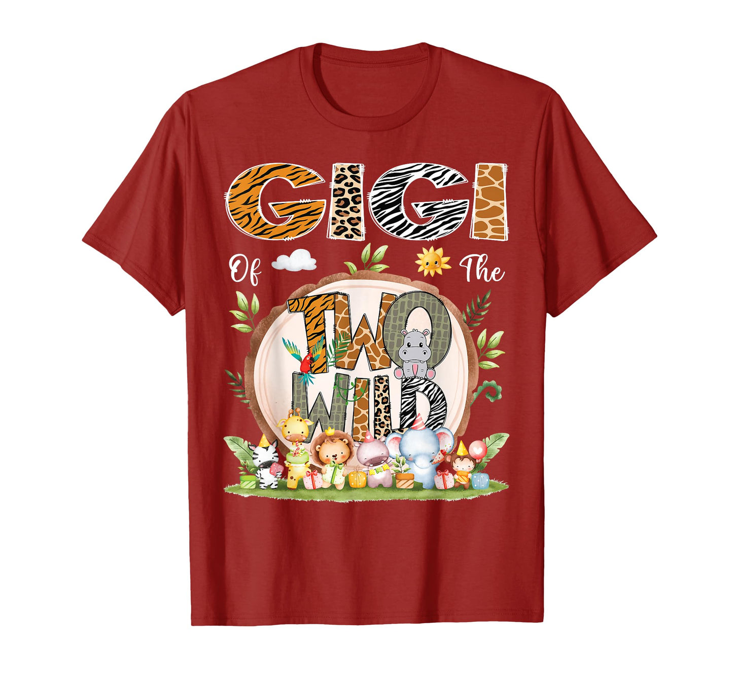 Gigi Of The Two Wild Animal Safari 2Nd Birthday Party T-Shirt