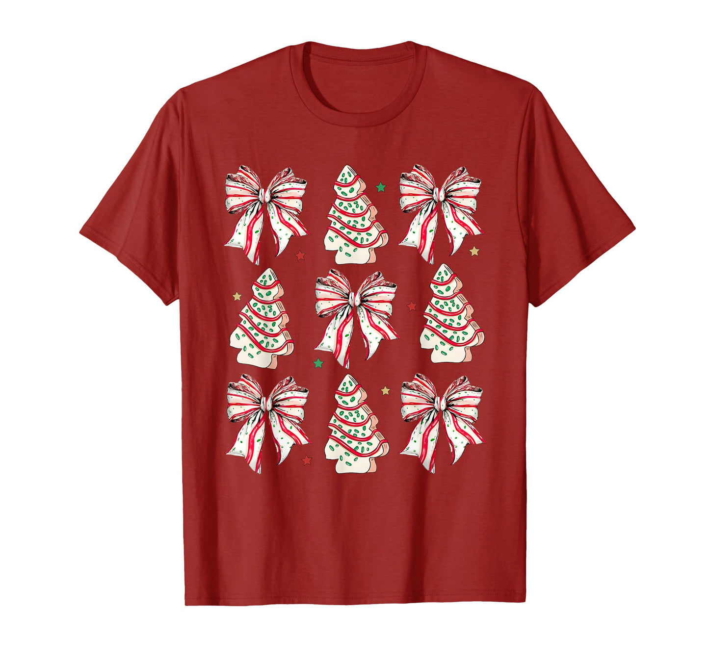 Coquette Bow Christmas Debbie Becky Jen Cake Lovers Girls T-Shirt