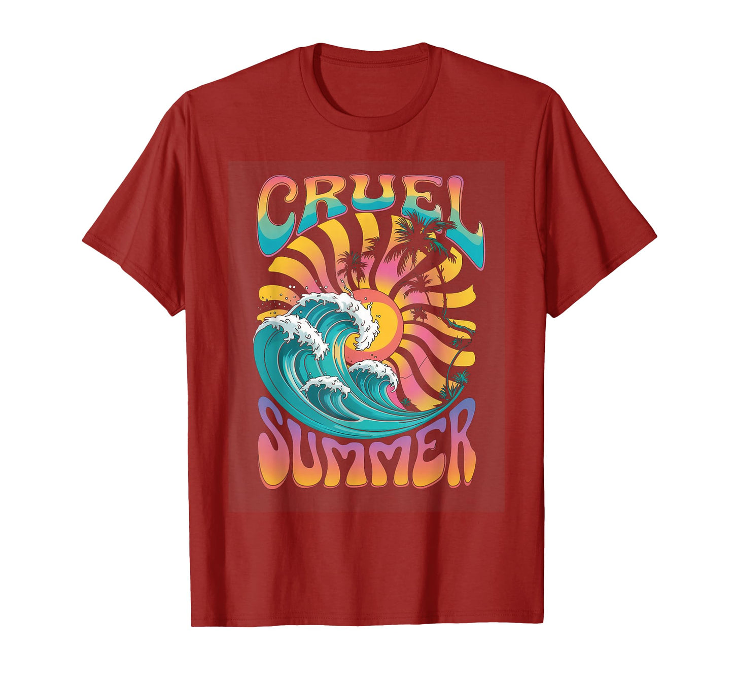 Cruel Summer Retro Wave Palm Tree Holiday Vacation Women Men T-Shirt