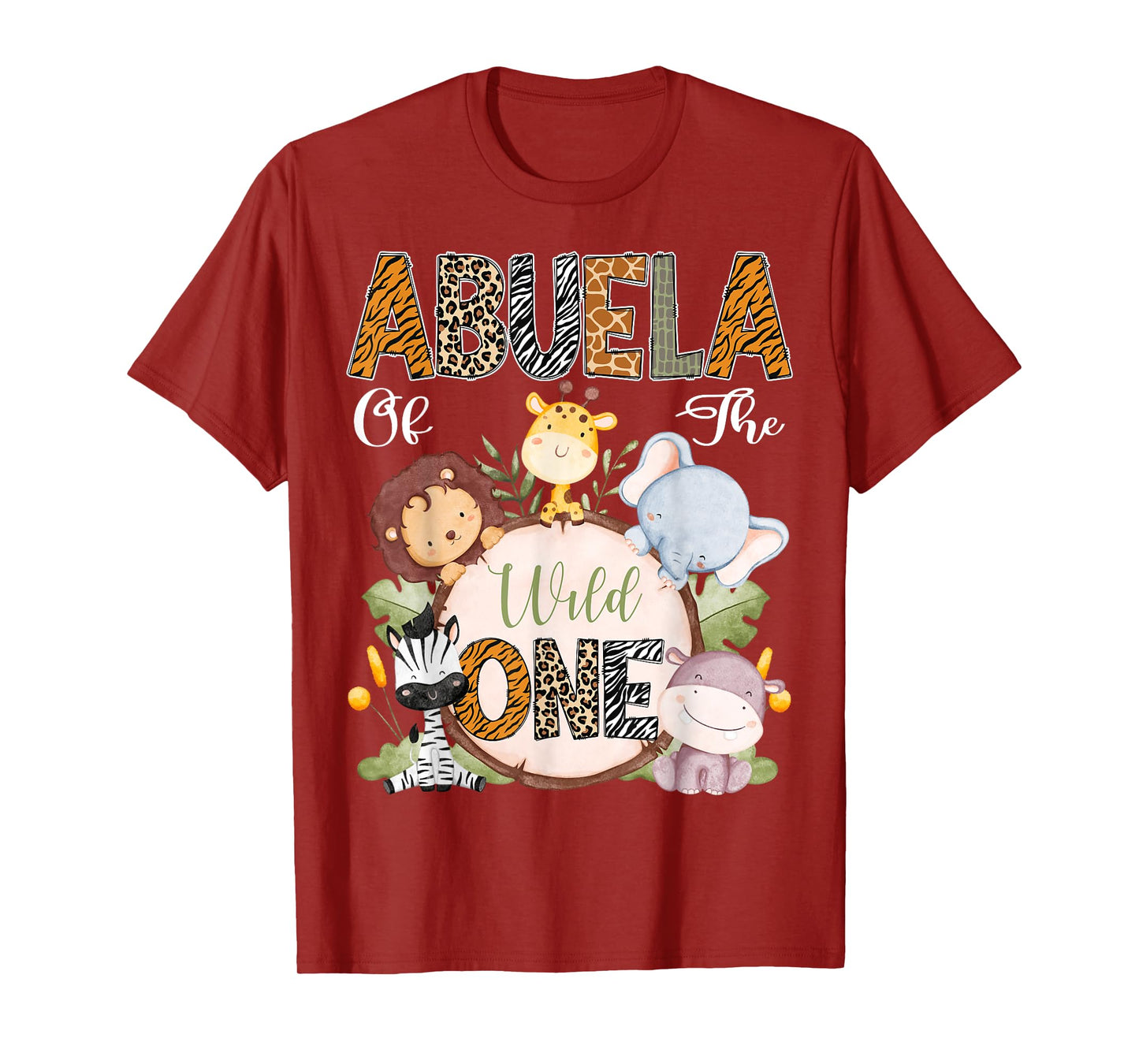 Abuela Of The Wild One 1St Birthday Safari Woodland T-Shirt