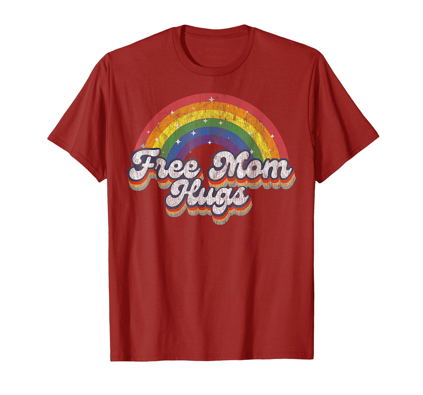 Free Mom Hugs Rainbow Heart LGBT Flag LGBT Pride Month T-Shirt