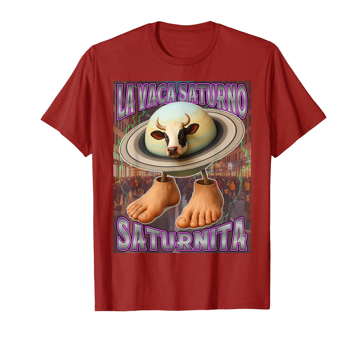 Saturnita La Vaca Saturno Italian Brainrot Birthday for Kids T-Shirt