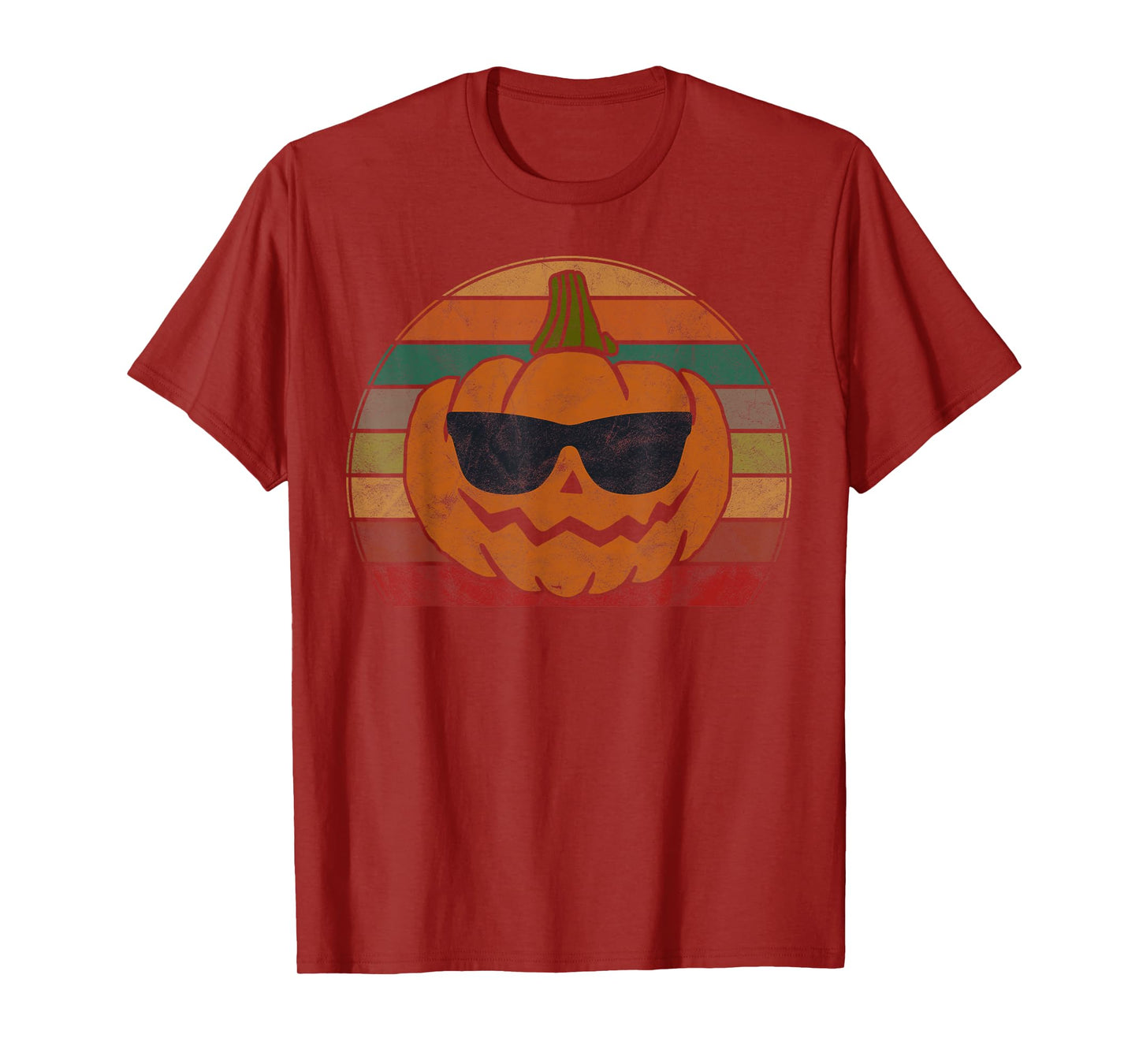 Vintage Pumpkin Face Costume Boys Girls Halloween T-Shirt