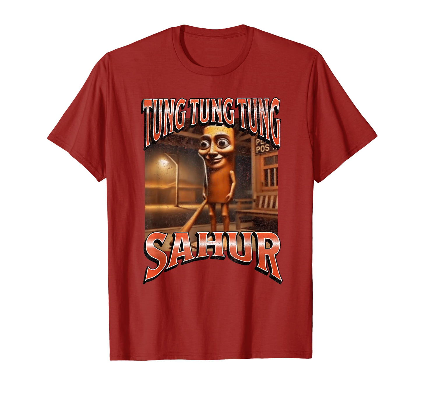 Tung Tung Sahur Funny Italian Brainrot Meme Graphic T-Shirt