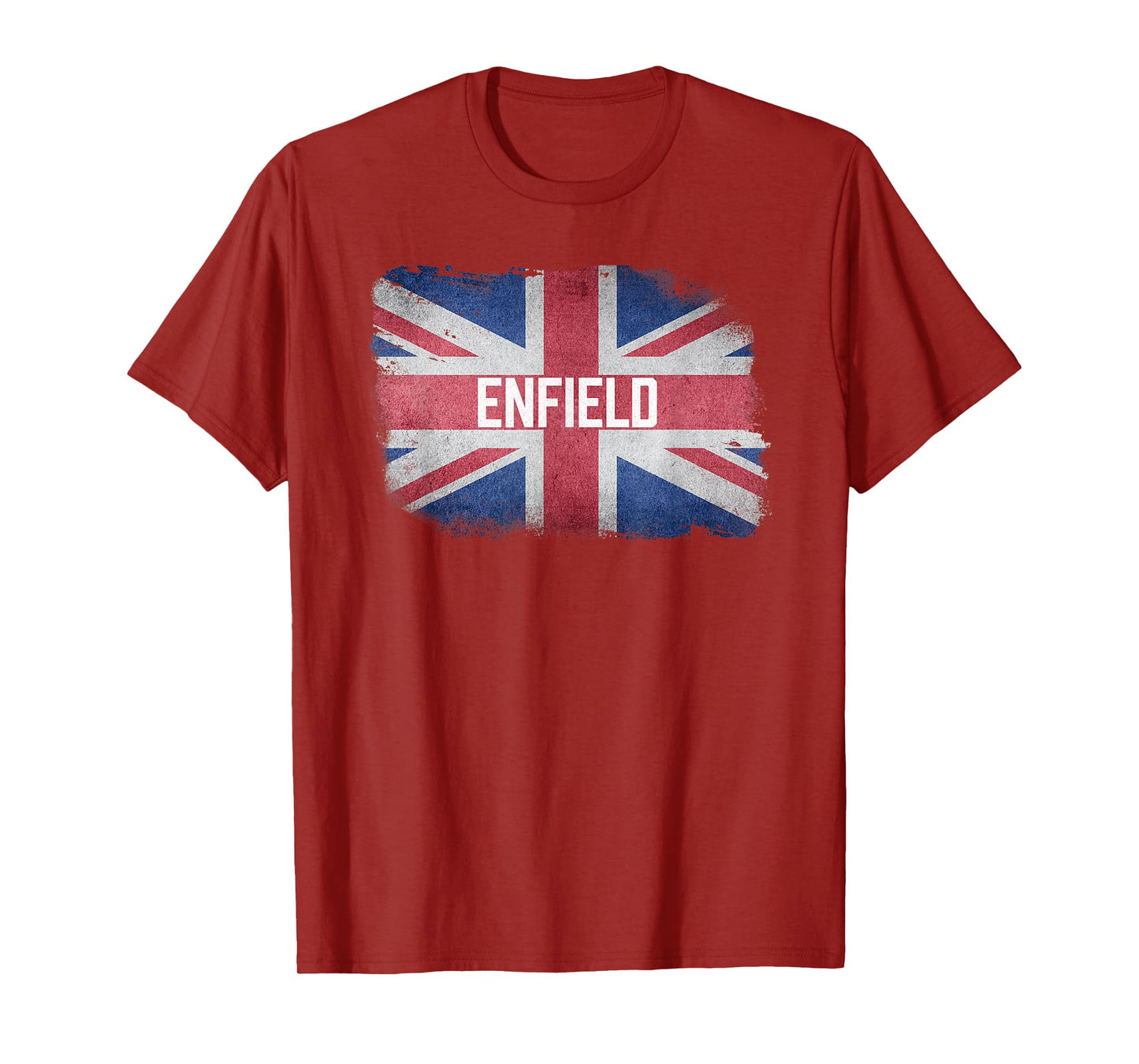 Enfield | United Kingdom British Flag Vintage UK Souvenir T-Shirt